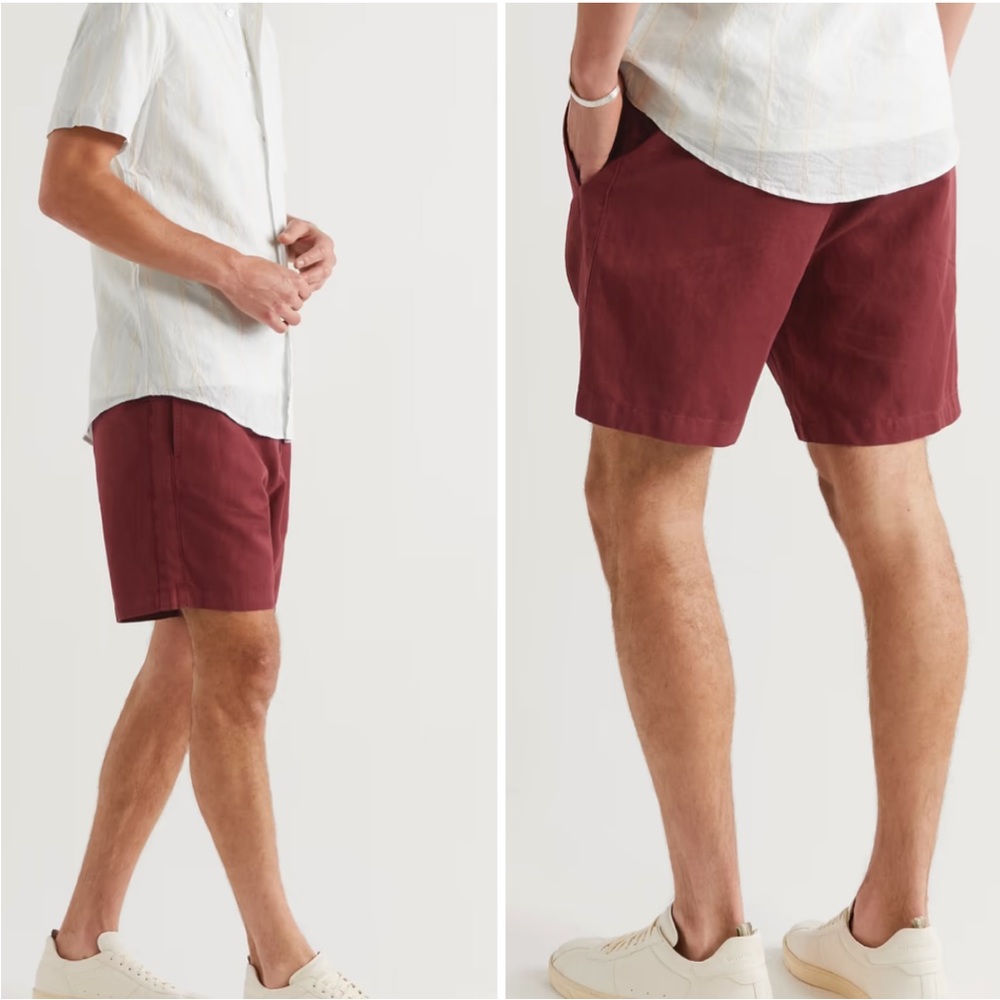 MR P. Slub Linen and Cotton Blend Drawstring Short Sz 34 - Picture 1 of 11